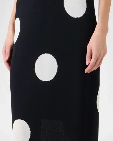 Akris punto Polka Dot Knit Sleeveless Midi Dress | Thumbnail 5 Akris punto Polka Dot Knit Sleeveless Midi Dress | Thumbnail 5
