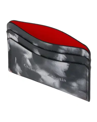 Christian Louboutin Men's Canopy Printed Leather Card Holder | Thumbnail 1