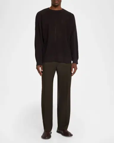 Homme Plissé Issey Miyake Men 's Homme Plisse Sheer Knit Crewneck Sweater | Thumbnail 2 Homme Plissé Issey Miyake Men 's Homme Plisse Sheer Knit Crewneck Sweater | Thumbnail 2