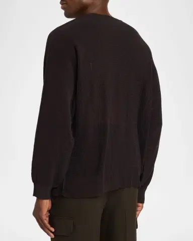 Homme Plissé Issey Miyake Men 's Homme Plisse Sheer Knit Crewneck Sweater | Thumbnail 3 Homme Plissé Issey Miyake Men 's Homme Plisse Sheer Knit Crewneck Sweater | Thumbnail 3