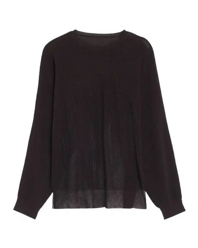 Homme Plisse Issey Miyake Men 's Homme Plisse Sheer Knit Crewneck Sweater
