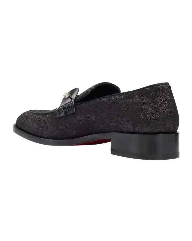 Christian Louboutin Men 's Chambelimoc Collar Pin Jacquard Loafers