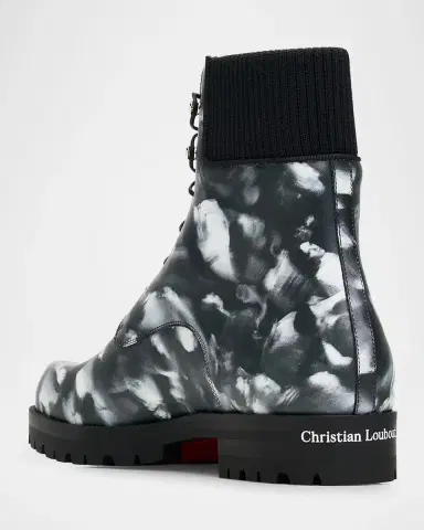 Christian Louboutin Men's Trapman TCT 2 Moises Leather Lug Sole Lace-Up Boots | Thumbnail 4 Christian Louboutin Men's Trapman TCT 2 Moises Leather Lug Sole Lace-Up Boots | Thumbnail 4