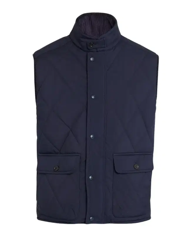 Men 's Nylon Quilted Corduroy-Collar Vest