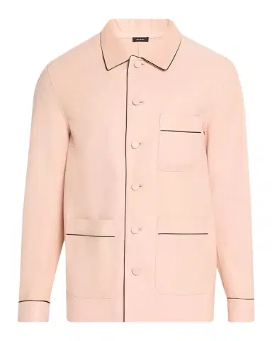 Tom Ford Men's Piped Nappa Leather Shirt Jacket | Thumbnail 1