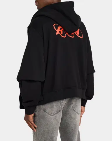 RTA Men's Ren Planetary Layered Zip Hoodie | Thumbnail 3 RTA Men's Ren Planetary Layered Zip Hoodie | Thumbnail 3