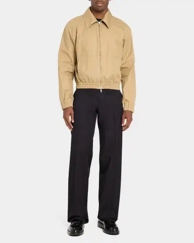 Dries Van Noten Men's Panvel Straight-Leg Cotton-Wool Pants | Thumbnail 2 Dries Van Noten Men's Panvel Straight-Leg Cotton-Wool Pants | Thumbnail 2