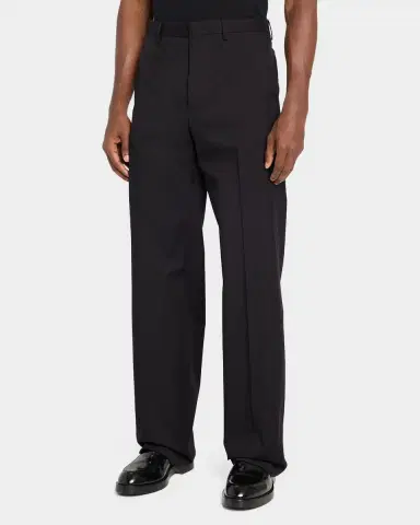 Dries Van Noten Men's Panvel Straight-Leg Cotton-Wool Pants | Thumbnail 4 Dries Van Noten Men's Panvel Straight-Leg Cotton-Wool Pants | Thumbnail 4