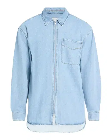 Dries Van Noten Men's Denim Zip Shirt | Thumbnail 1 Dries Van Noten Men's Denim Zip Shirt | Thumbnail 1