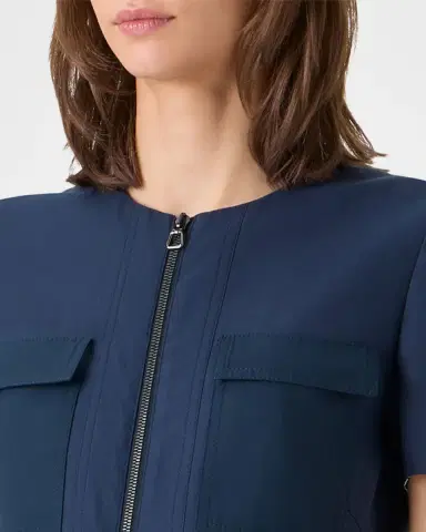 Akris Cotton-Blend Zip-Up Belted Jacket | Thumbnail 5 Akris Cotton-Blend Zip-Up Belted Jacket | Thumbnail 5