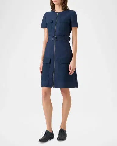 Akris Cotton-Blend Zip-Up Belted Jacket | Thumbnail 6 Akris Cotton-Blend Zip-Up Belted Jacket | Thumbnail 6