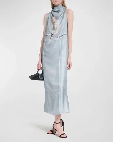 Altuzarra Noori Draped Floral Silk Dress | Thumbnail 3 Altuzarra Noori Draped Floral Silk Dress | Thumbnail 3