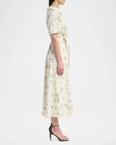 Altuzarra Lydia Floral-Print Waist-Tie Midi Dress | Thumbnail 5 Altuzarra Lydia Floral-Print Waist-Tie Midi Dress | Thumbnail 5