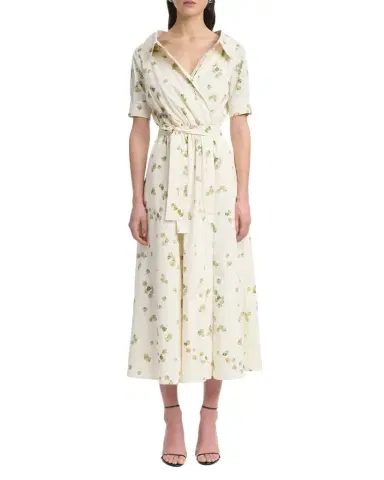 Altuzarra Lydia Floral-Print Waist-Tie Midi Dress | Thumbnail 1 Altuzarra Lydia Floral-Print Waist-Tie Midi Dress | Thumbnail 1