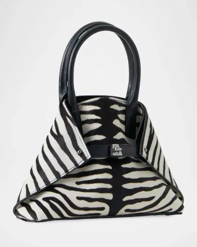 Akris Ai Small Zebra-Print Top-Handle Tote Bag | Thumbnail 2 Akris Ai Small Zebra-Print Top-Handle Tote Bag | Thumbnail 2
