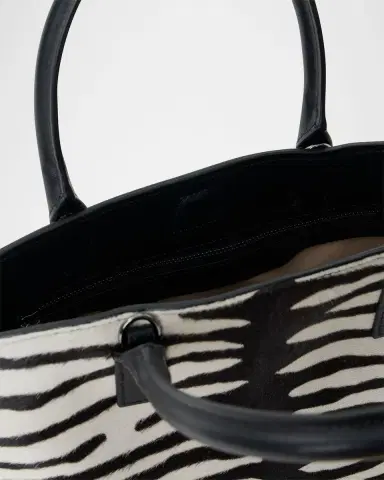 Akris Ai Small Zebra-Print Top-Handle Tote Bag | Thumbnail 3 Akris Ai Small Zebra-Print Top-Handle Tote Bag | Thumbnail 3
