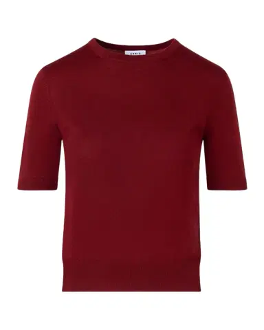 Akris punto Short-Sleeve Merino Wool-Blend Knit Sweater | Thumbnail 1 Akris punto Short-Sleeve Merino Wool-Blend Knit Sweater | Thumbnail 1
