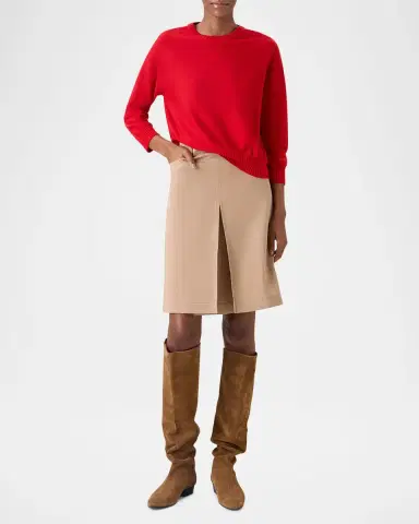Akris punto Merino Wool Knit Crewneck Sweater | Thumbnail 2 Akris punto Merino Wool Knit Crewneck Sweater | Thumbnail 2