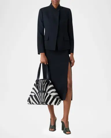 Akris Ai Medium Zebra-Print Top-Handle Tote Bag | Thumbnail 4 Akris Ai Medium Zebra-Print Top-Handle Tote Bag | Thumbnail 4