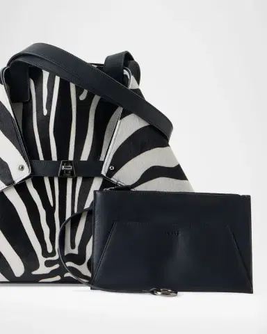 Akris Ai Medium Zebra-Print Top-Handle Tote Bag | Thumbnail 7 Akris Ai Medium Zebra-Print Top-Handle Tote Bag | Thumbnail 7