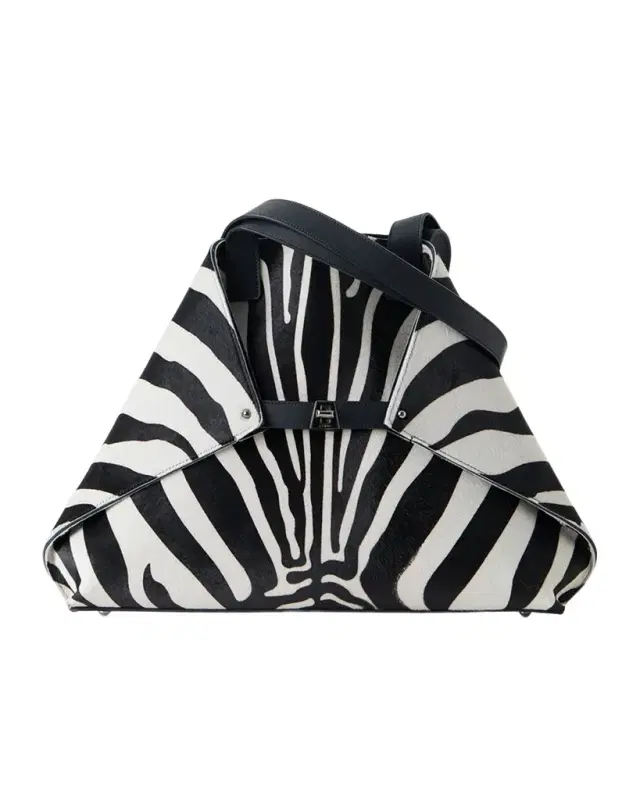 Ai Medium Zebra-Print Top-Handle Tote Bag