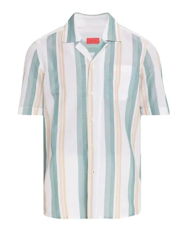 Men 's Cotton-Linen Striped Shirt