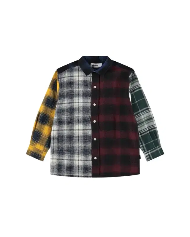 Boy 's Remon Colorblocked Plaid Long-Sleeve Shirt, Size 3-6