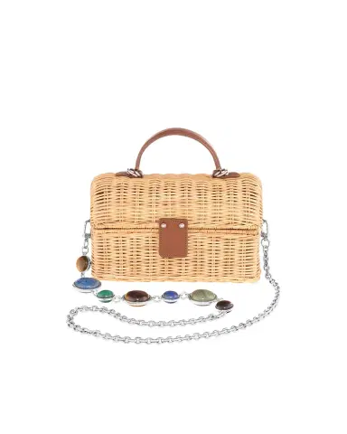 Judith Leiber Couture Isla Rattan Basket Top-Handle Bag | Thumbnail 2 Judith Leiber Couture Isla Rattan Basket Top-Handle Bag | Thumbnail 2