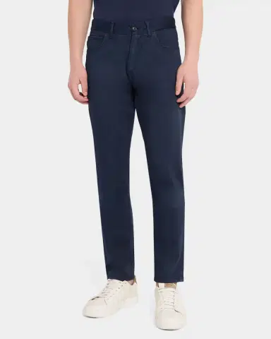 Isaia Men's Slim-Fit Cotton-Cashmere Pants | Thumbnail 4 Isaia Men's Slim-Fit Cotton-Cashmere Pants | Thumbnail 4