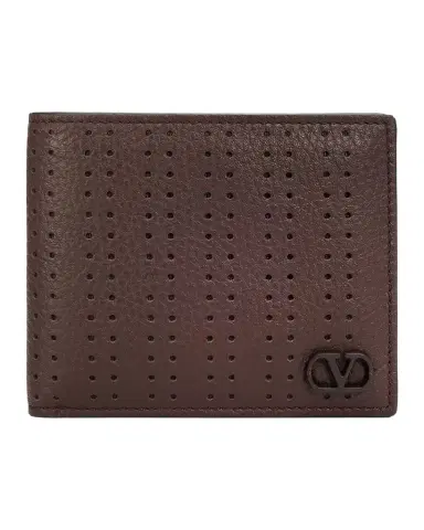 Valentino Garavani Men's Perforated Leather Billfold Wallet | Thumbnail 1 Valentino Garavani Men's Perforated Leather Billfold Wallet | Thumbnail 1