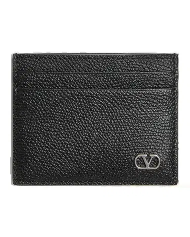 Valentino Garavani Men's VLogo Signature Card Holder In Grainy Calfskin | Thumbnail 2