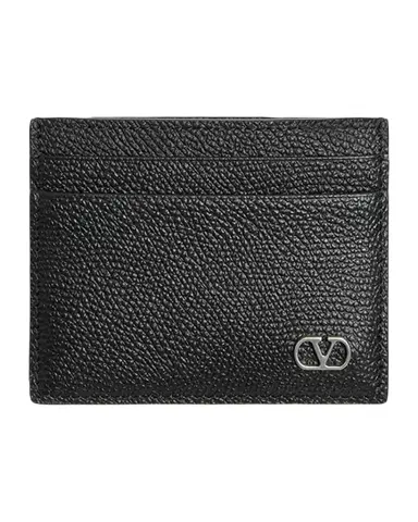 Valentino Garavani Men's VLogo Signature Card Holder In Grainy Calfskin | Thumbnail 1