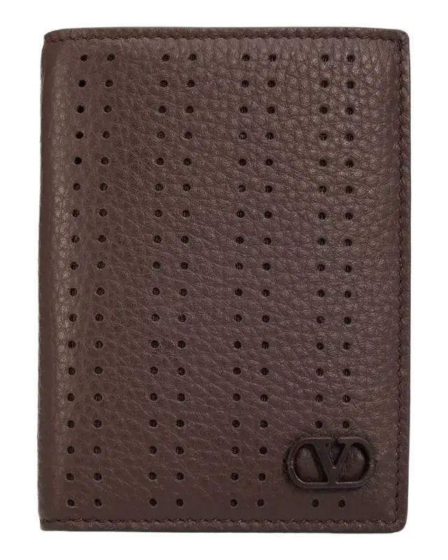 Valentino Garavani Perforated Leather VLogo Card Holder