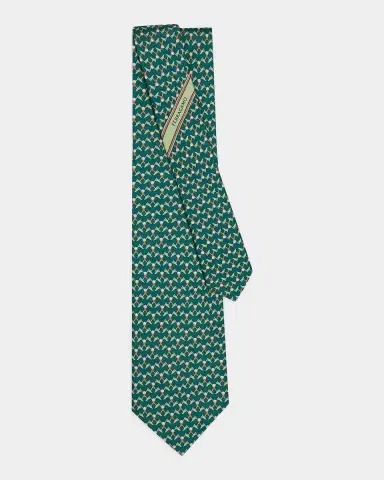 Ferragamo Men's Golf-Print Silk Tie | Thumbnail 2 Ferragamo Men's Golf-Print Silk Tie | Thumbnail 2