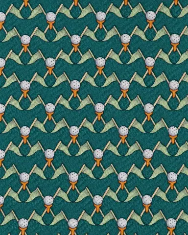 Ferragamo Men's Golf-Print Silk Tie | Thumbnail 3 Ferragamo Men's Golf-Print Silk Tie | Thumbnail 3