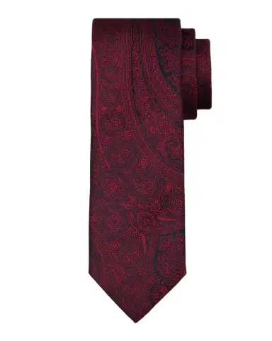 Canali Men's Oversized Paisley Silk Jacquard Tie | Thumbnail 1