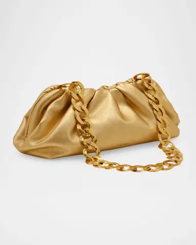 Cult Gaia Dulce Ruched Metallic Leather Shoulder Bag | Thumbnail 2 Cult Gaia Dulce Ruched Metallic Leather Shoulder Bag | Thumbnail 2