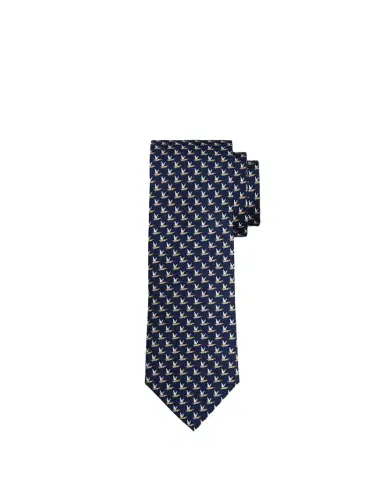 Ferragamo Men's Flying Mallards Silk Tie | Thumbnail 1 Ferragamo Men's Flying Mallards Silk Tie | Thumbnail 1