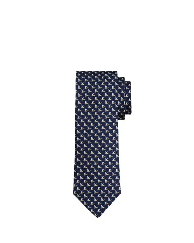 Ferragamo Men 's Flying Mallards Silk Tie
