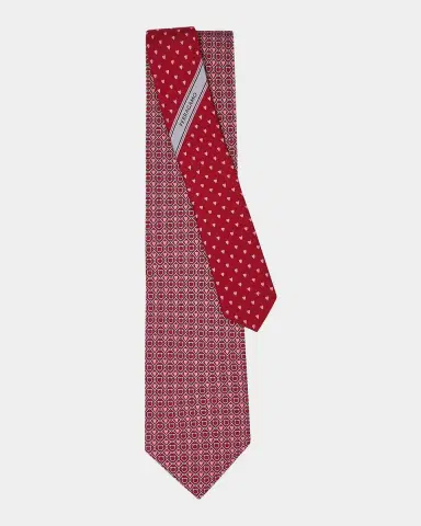 Ferragamo Men's Heart and Gancio Silk Tie | Thumbnail 2 Ferragamo Men's Heart and Gancio Silk Tie | Thumbnail 2