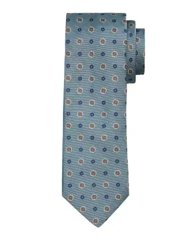 Canali Men's Micro-Floral Jacquard Silk Tie | Thumbnail 1