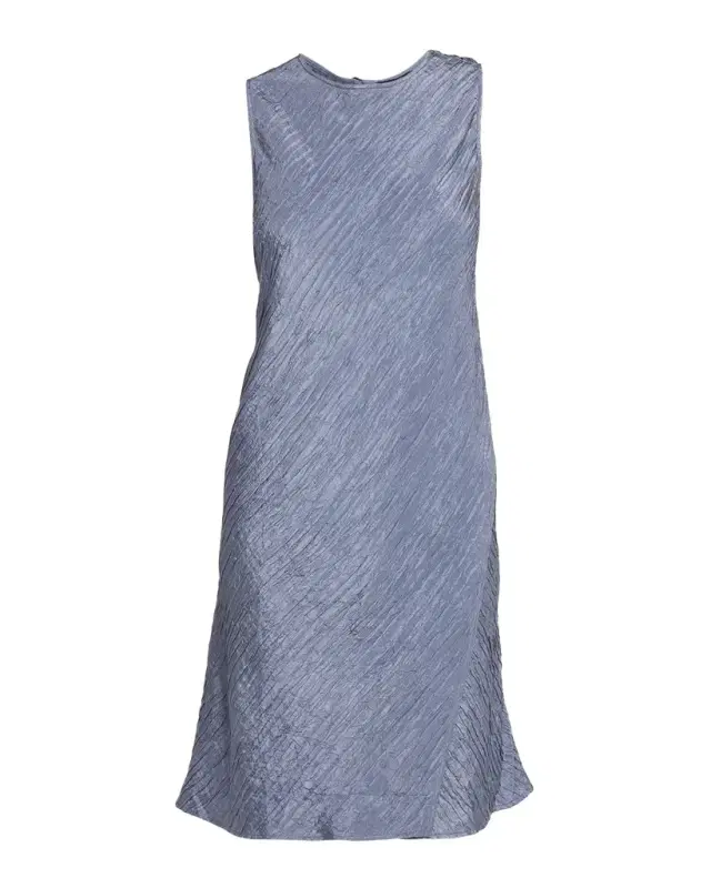 Wrap-Front Crinkled Silk Jacquard Dress