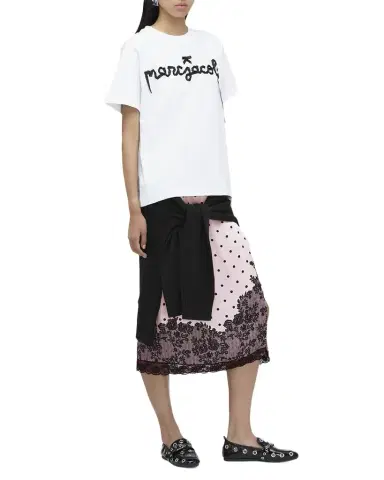 Marc Jacobs Ribbon Logo Oversized Tee | Thumbnail 1 Marc Jacobs Ribbon Logo Oversized Tee | Thumbnail 1