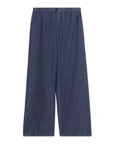 Eileen Fisher Wide-Leg Organic Cotton Denim Pants | Thumbnail 1 Eileen Fisher Wide-Leg Organic Cotton Denim Pants | Thumbnail 1