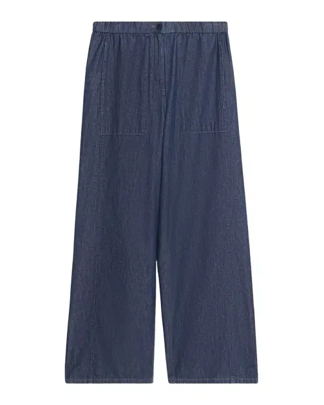 Wide-Leg Organic Cotton Denim Pants