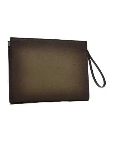 Ferragamo Men 's Gancio Hammered Leather Zip Pouch | Thumbnail 1 Ferragamo Men 's Gancio Hammered Leather Zip Pouch | Thumbnail 1