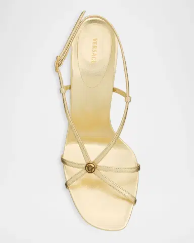 Versace 80mm Valentina Metallic Leather Sandals | Thumbnail 5 Versace 80mm Valentina Metallic Leather Sandals | Thumbnail 5