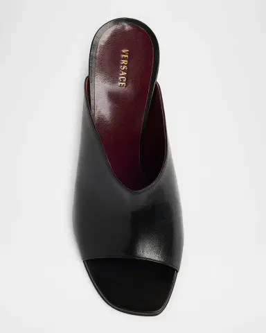 Versace 80mm Medusa Lambskin Leather Mules | Thumbnail 3