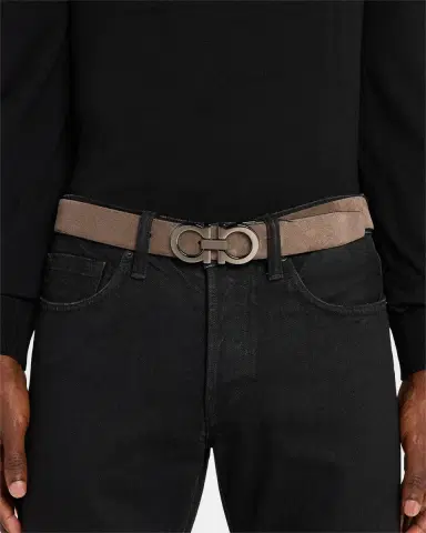 Ferragamo Men's Gancini Buckle Cut-to | Thumbnail 2
