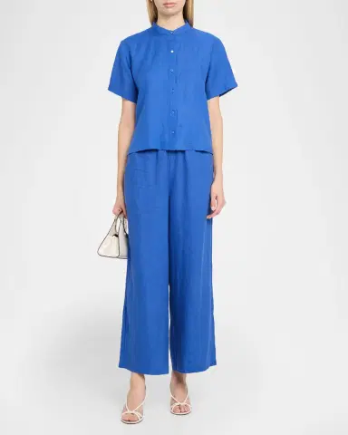 Eileen Fisher Button-Down Organic Linen Shirt | Thumbnail 2 Eileen Fisher Button-Down Organic Linen Shirt | Thumbnail 2